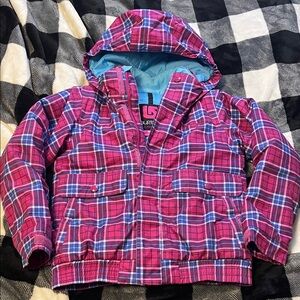 Burton Twist Dry Ride Bomber Jacket Vibrant Plaid size SMALL (7/8)